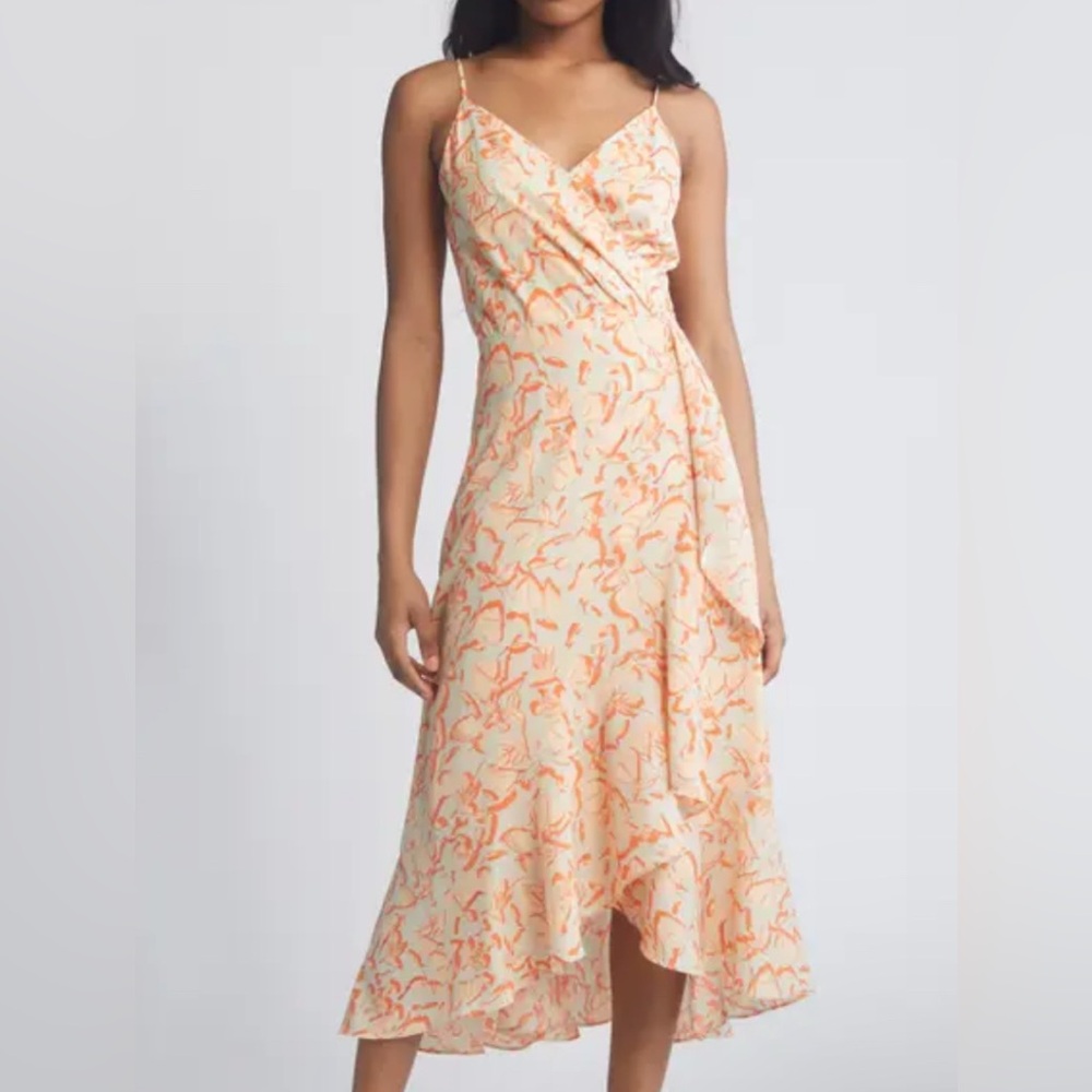 NWT $98 Chelsey 28 Faux Wrap Midi Dress Sz XS